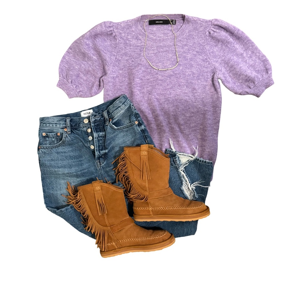 Vero Moda Lavender Puff Sleeve Blouse